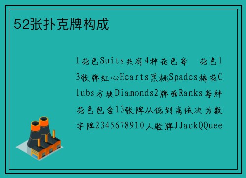 52张扑克牌构成